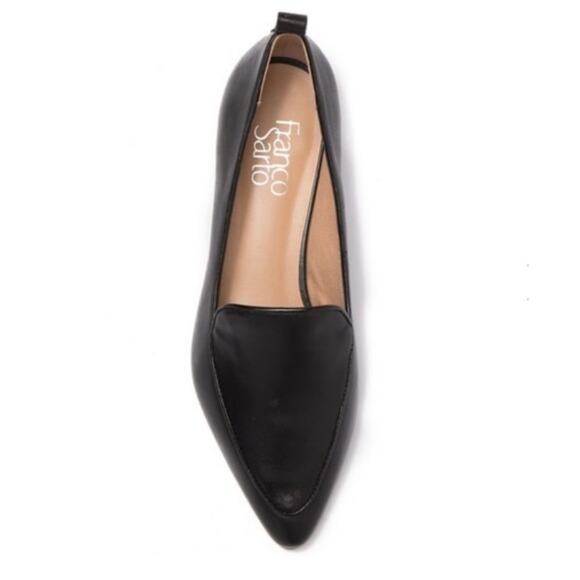 Franco Sarto Black Studio Loafers Pointed Toe Womens 8.5 Classic Neutral Office - Picture 2 of 10